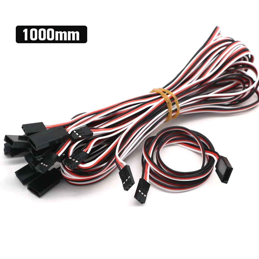 100pcs/lot Wire Cable 100mm 150mm 300mm 500mm Servo Extension Cable For Futaba Plug futabLead Wire Cable For RC Toys