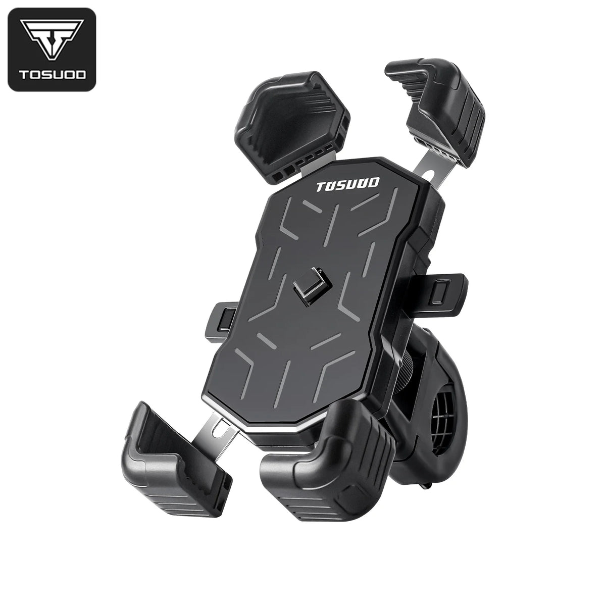 TOSUOD Bike Handlebar Phone Holder Automatic Locking One-Button Opening And Closing Bicycle Mobile Phone Stand