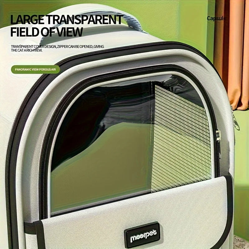 Large Capacity Breathable Mesh Portable Foldable Pet Carrier Backpack for Dog and Cat Outdoor Travel Camping Hiking Supplies
