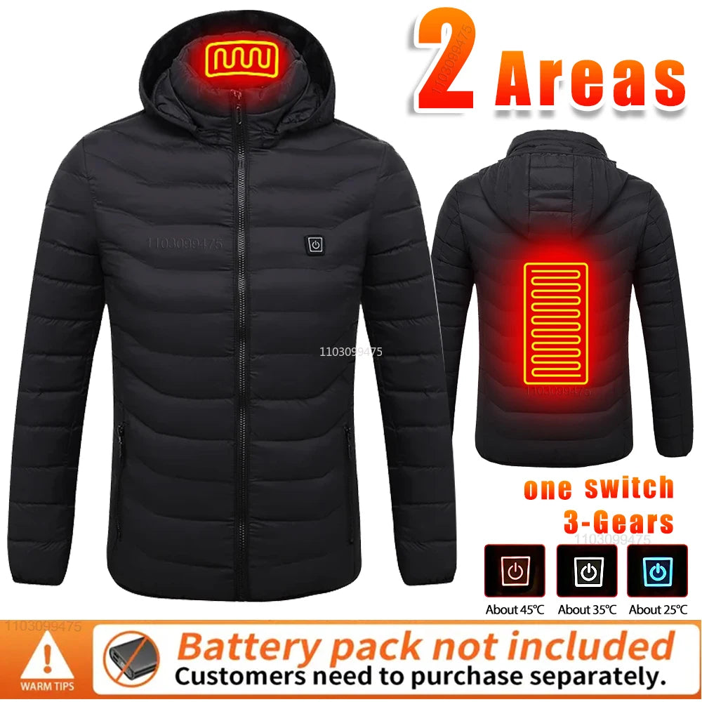 New Winter Heated Jackets Men Women Camping Ski Thermal Clothing Self Heating Vest Coat Heated Hunting Jackets 2/9/21/25 Zones