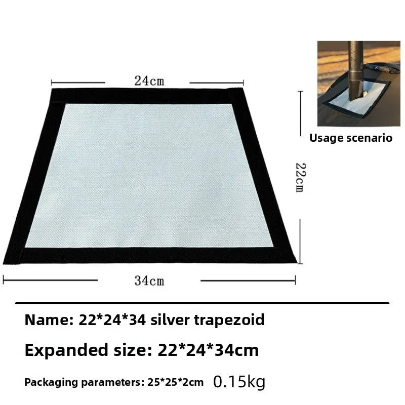 Outdoor Wood Stove Tent Heater Stainless Steel 3 Glass Fire Observation Fireplace Brazier Portable with Chimney Camping Furance