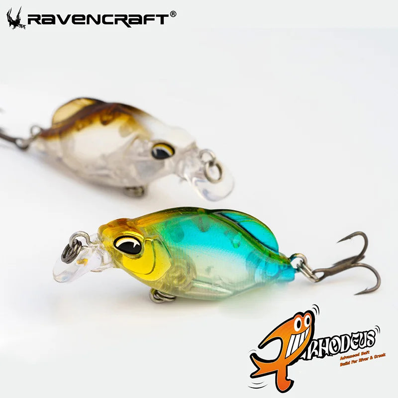 Ravencraft P-Rhodeus Swing & Sinking MINNOW 35mm 3.7g Freshwater PTFE Hook 1pc/pack Advanced Stream Fishing Gear