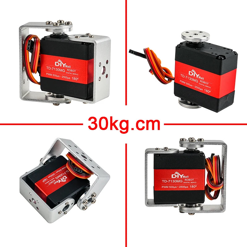 15/20/25/30/35kg Metal Digital Servo 4.8-8.4V 180/270 Degree Dual-Axis Servo Brushed Motor Angle Control for Robots RC Cars