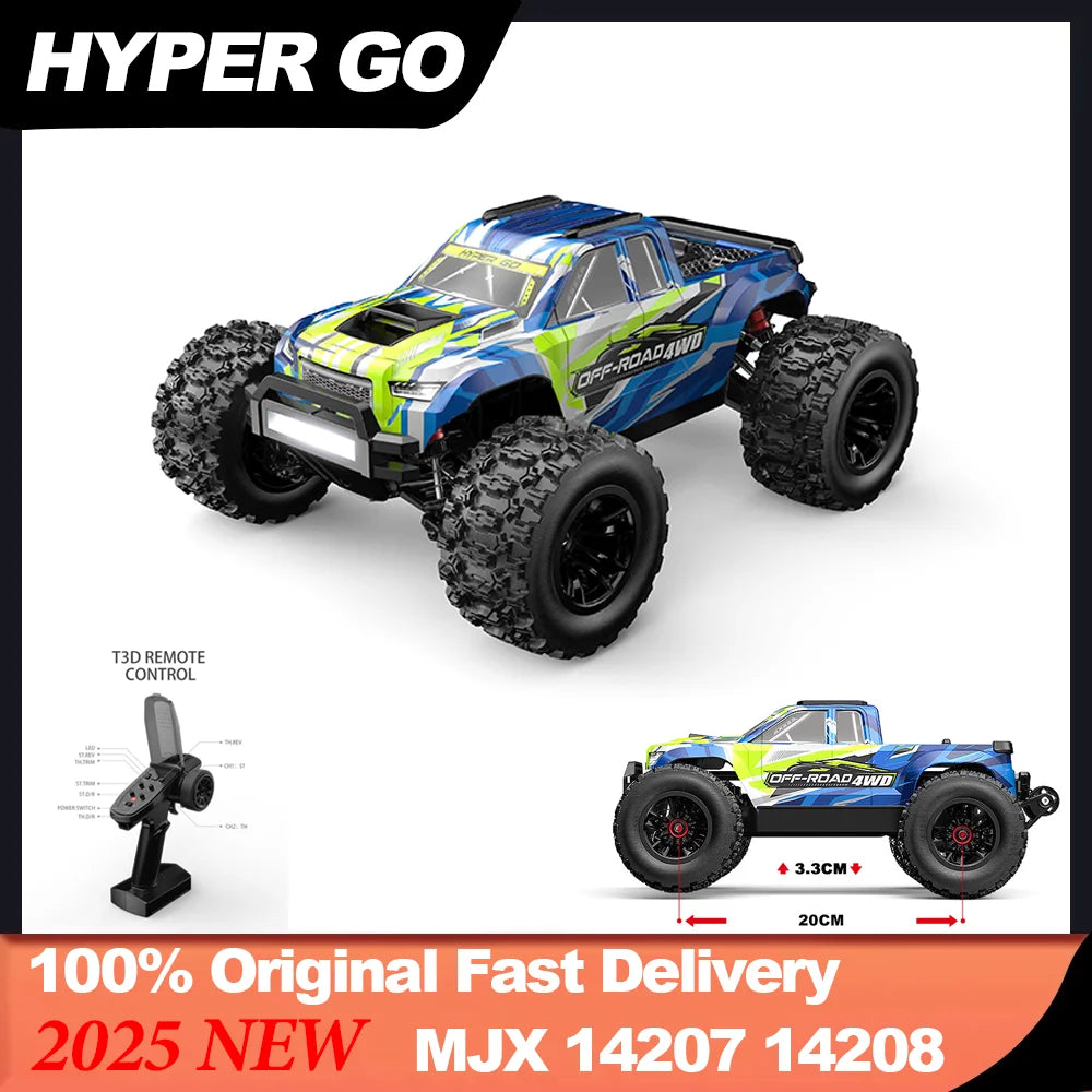 MJX HYPER GO MJX 14207 14208 1/14  RC Car 70KM/H Brushless 4WD Racing Car Electric Off-Road Remote Control Truck Rrift RC Cars