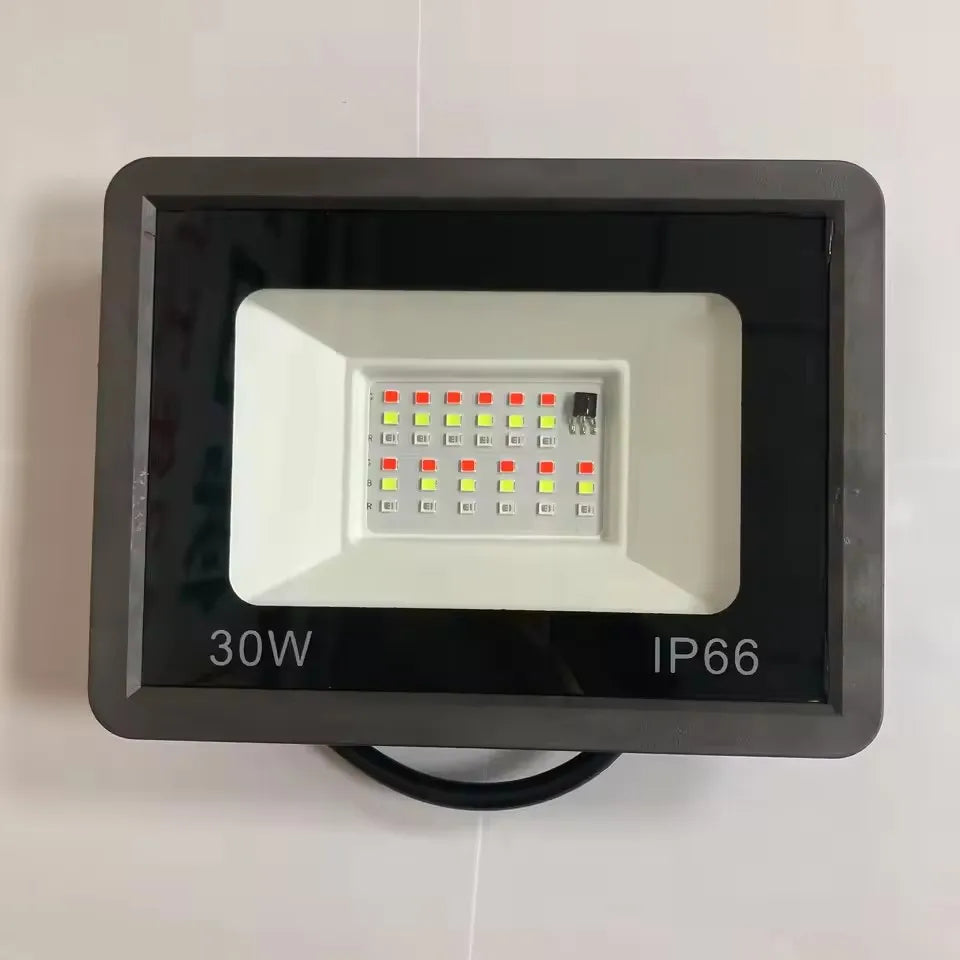 Ac 220V/110V Rgb Led Floodlight Reflector Outdoor Lighting 10W 30W 50W 100W Ip66 Waterproof Rgb Spotlight Lamps Remote Control