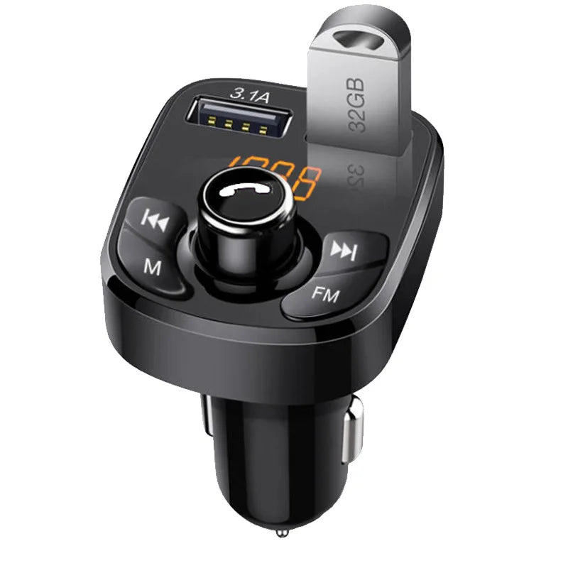Audio Music Stereo Bluetooth-Compatible 3.1A Fast Charging Audio MP3 Player Wireless FM Transmitter Dual USB Auto Radio Charger
