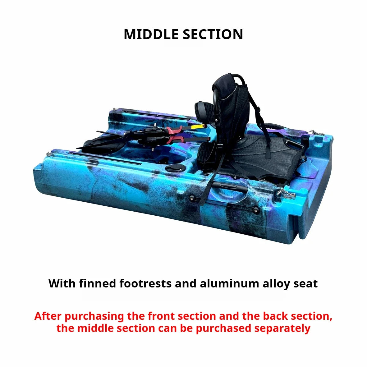 2025 Portable LLDPE Kayak With Split Hard Shell Electric Pedal-Driven Canoe For Solo Tandem Lake Sea Adventures Modular Assembly