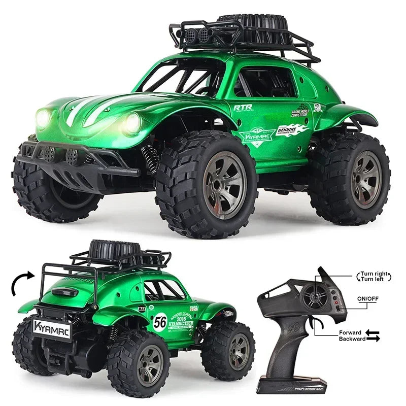 1:18 Beetle RC Drift Car, 2.4G Remote Control Car Toy, High-Speed Off-Road RC Cars, Fine Sticker, Cool Lights, Kids Toys, Holida