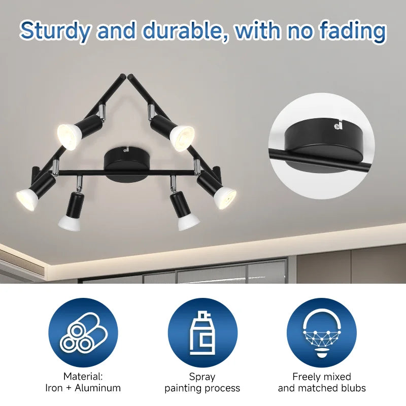 GU10 Modern Led Light Ceiling Lamp Led Ceiling Spotlights Living Room Light Fixture Indoor For Dinning Room Bedroom Kitchen