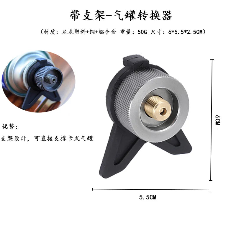 2 Pieces Camping Stove Adapter Propane to Butane Adapter 1 Lb Propane Tank Input and EN417 Lindal Valve Output