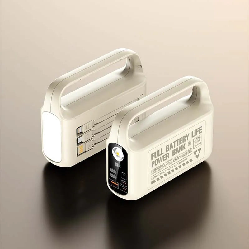 Lenovo 200000mAh Large Capacity Portable Outdoor Emergency Power Supply Built-in Cable And Camping Light Suitable For IPhone