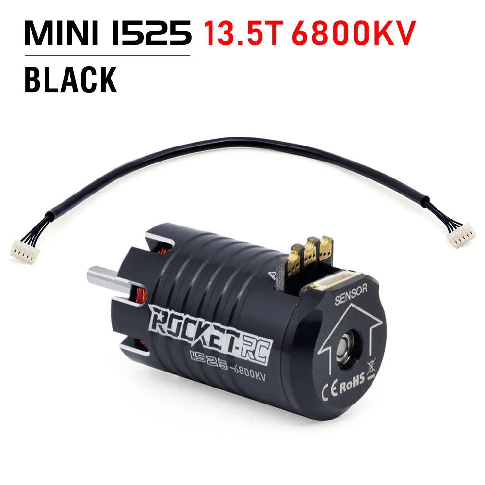 ROCKET-RC MINI 1525 3500-6800KV Sensored Brushless Motor For 1/28 1/24 RC Cars