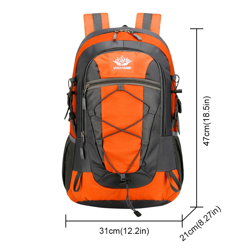 Multifunctional Hiking Backpack: Nylon, Waterproof, Lightweight Daypack for Travel & Camping with Large Capacity