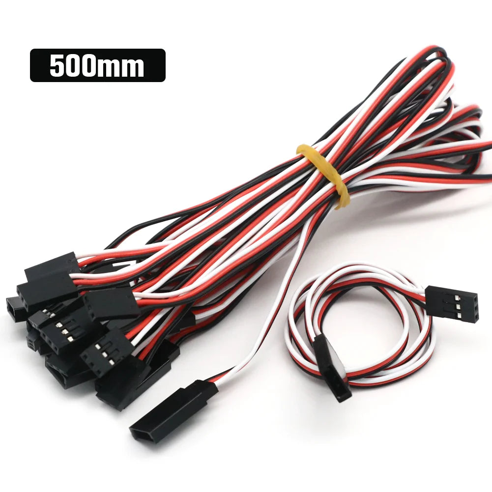 100pcs/lot Wire Cable 100mm 150mm 300mm 500mm Servo Extension Cable For Futaba Plug futabLead Wire Cable For RC Toys