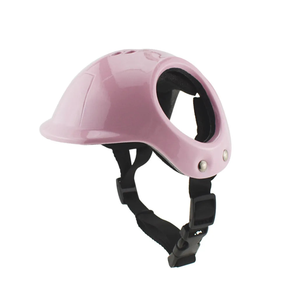 Dog Helmet with Ear Holes Hard Pet Safety Helmet Lightweight Dogs Hat for Outdoor Activities, Travel, Camping