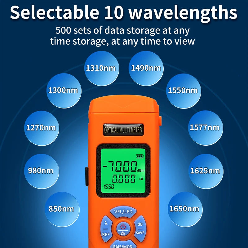 All in One Fiber Optic Cable Tester FTTH Tool Rechargeable Mini Optical Power Meter / 30mW Visual fault locator / Rj45 Testing