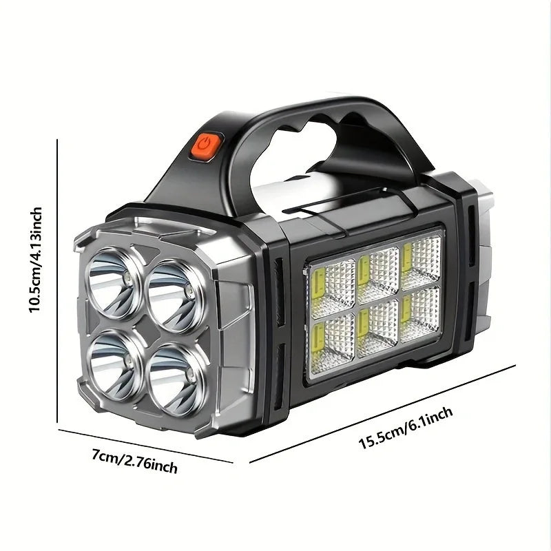 Dual Color + Dual Light Source Solar Rechargeable 16 LED Light USB Power Bank Function Multi Switches Portable Outdoor Lighting
