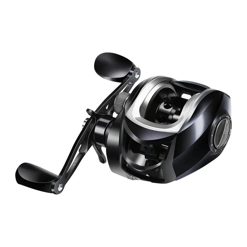 2026 Full Metal Double Brake Baitcasting Reel 12 Level Dual Adjust For Trout Pike Sea Bass Snapper Micro Cast Raft Fishing Wheel