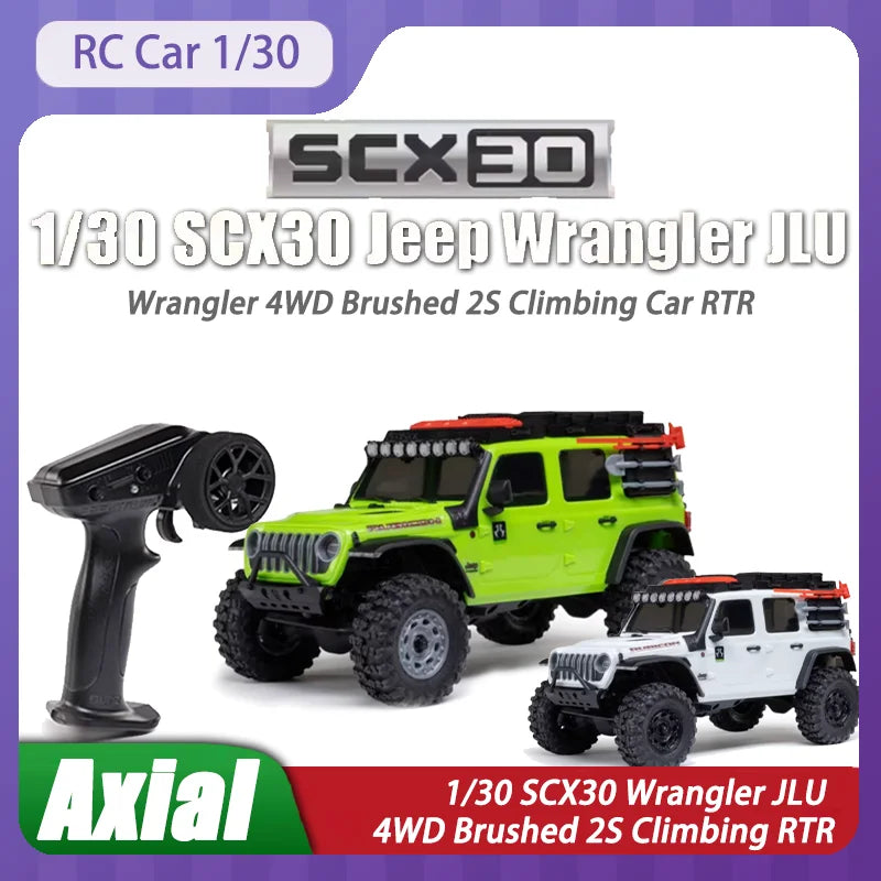 AXIAL 1/30 SCX30 Wrangler JLU RC Cars Mini Truck 4WD Brushed 2S Climbing Offroad Car Electric RTR RC Car Children's Gifts