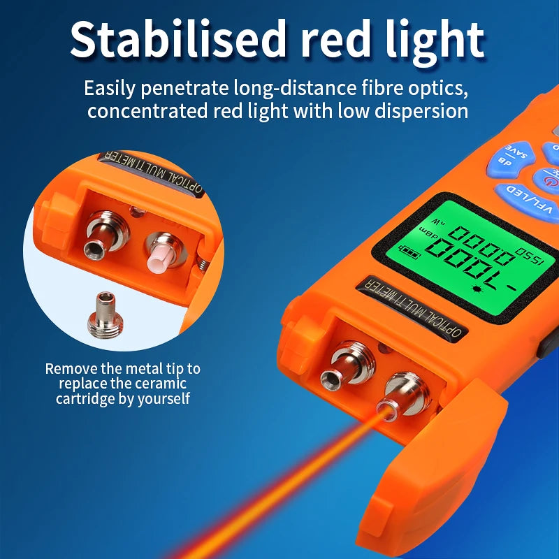 All in One Fiber Optic Cable Tester FTTH Tool Rechargeable Mini Optical Power Meter / 30mW Visual fault locator / Rj45 Testing