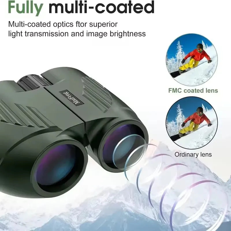 20X25 Binoculars Professional HD Pocket Waterproof Camping Observation Telescope Portable Optical Telescope for Outdoor Hunting