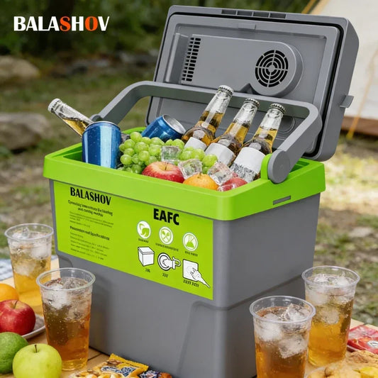 20L Portable Refrigerator Car Home Dual Use Mini Cooler Warmer Fridge for Outdoor Travel Camping Picnic Vehicle Truck Office