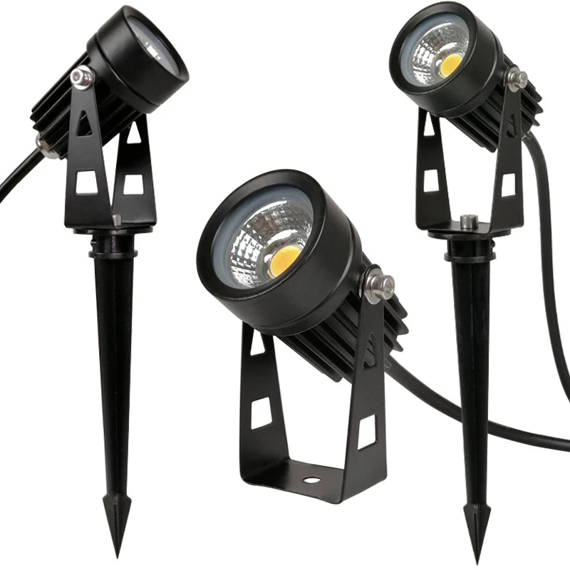 Waterproof Outdoor Garden Lawn Lamps 220V 110V 12V 3W 5W LED Lawn Light Spike Bulb Tuinverlichting Outdoor Lighting for garden