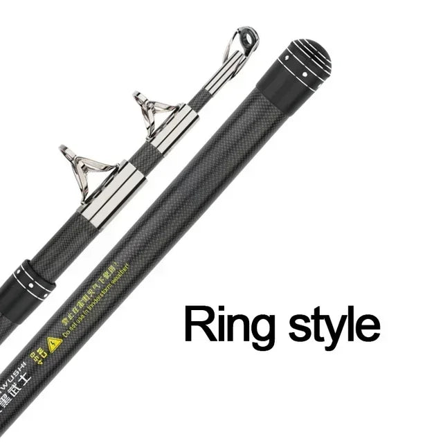 2.1-4.5M Carbon Fishing Rod 50kg above Superhard Long Distance Throwing shot Rod Telescopic Sea Boat High Quality Fishing Gear