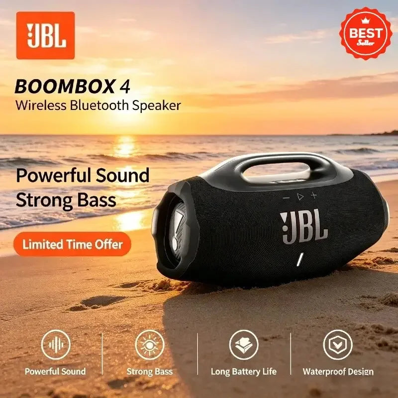 JBL Boombox 4 High Power Wireless Bluetooth Speaker-High Volume Outdoor Sports Bluetooth Speaker for Home KTV Party Microphone