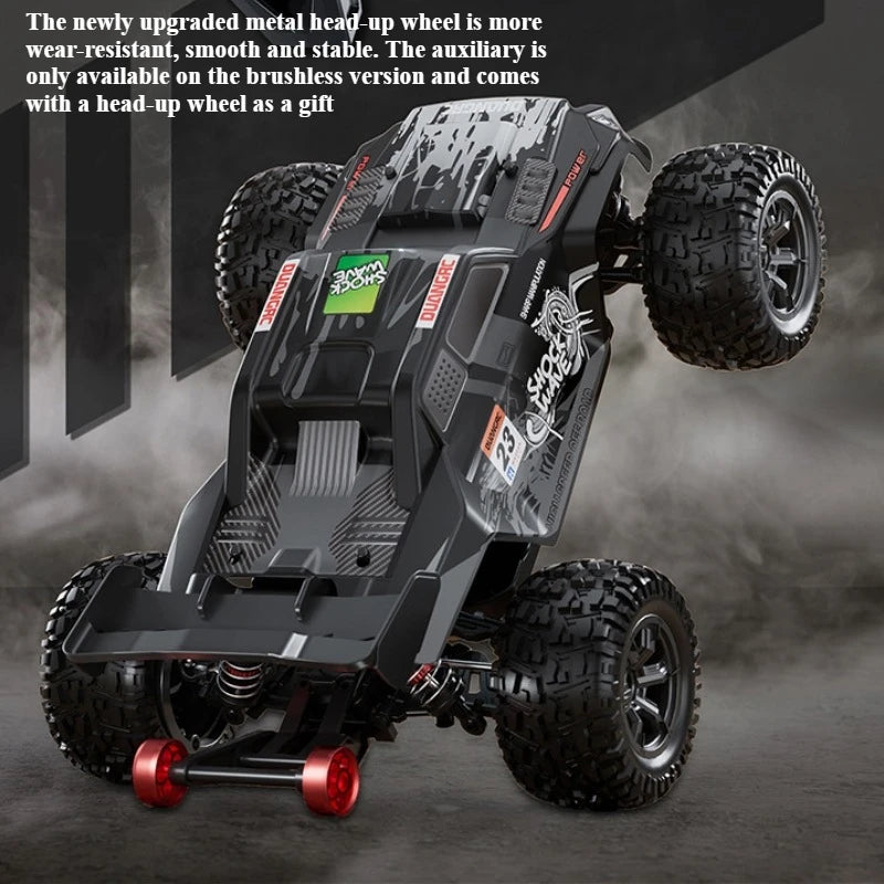 Hot 75km/h High-speed 4WD Rc Truck,1:16 Brushless Off-road Rc Cars,Alloy Chassis Bigfoot Monster Truck,Toys for Boys,funny Gift