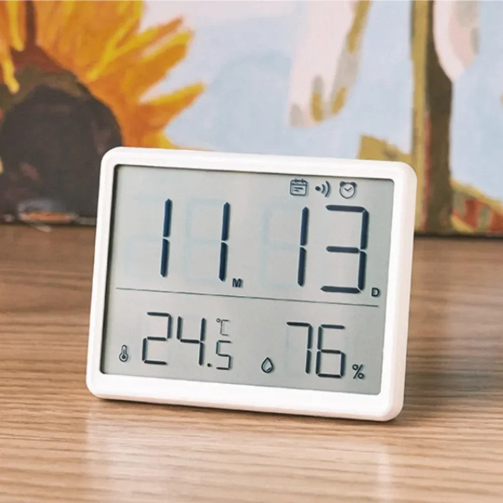 MIJIA Multifunction Thermometer Hygrometer Automatic Electronic Temperature Humidity Monitor Clock Monitor Wall Monitor Clocks
