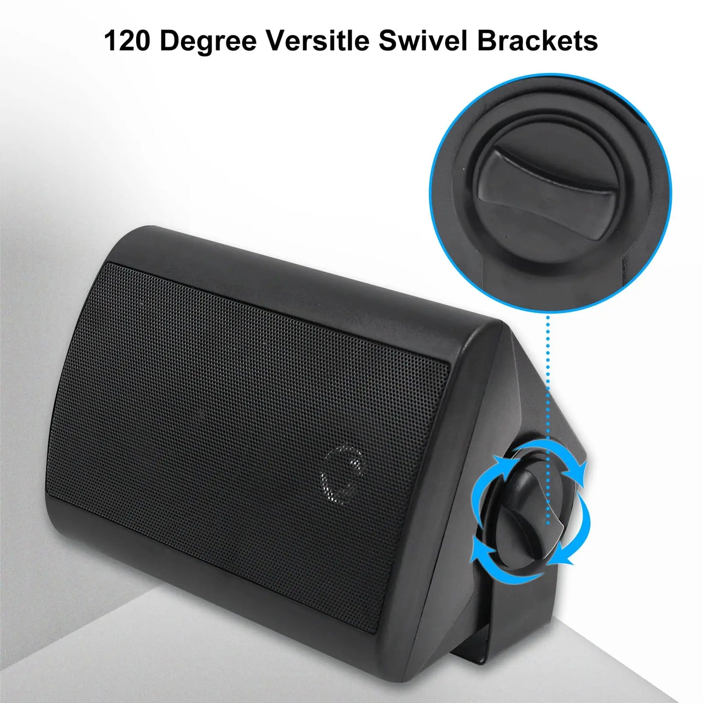 Herdio 4 Inch Outdoor Speaker Passive 400W Wireless Stereo Subwoofer Music Full Range Audio Bass Loudspeaker For Home Theater