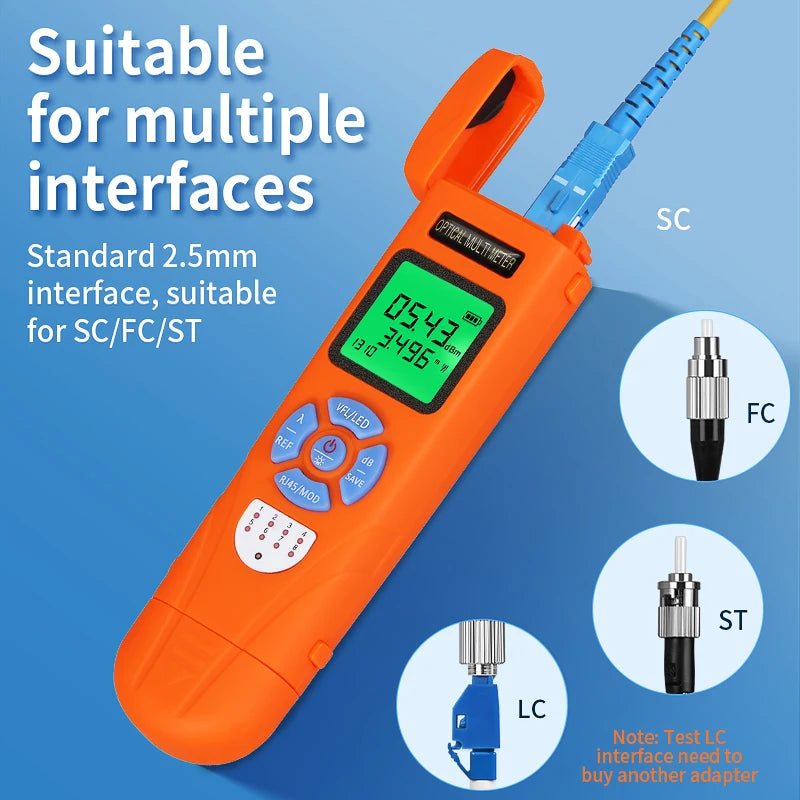All in One Fiber Optic Cable Tester FTTH Tool Rechargeable Mini Optical Power Meter / 30mW Visual fault locator / Rj45 Testing