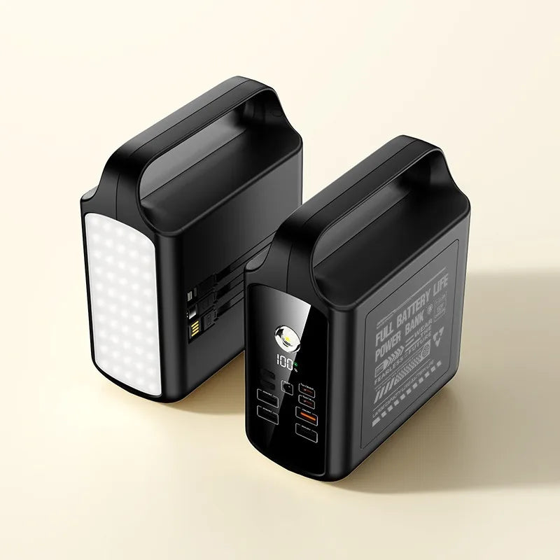 Lenovo 200000mAh Large Capacity Portable Outdoor Emergency Power Supply Built-in Cable And Camping Light Suitable For IPhone