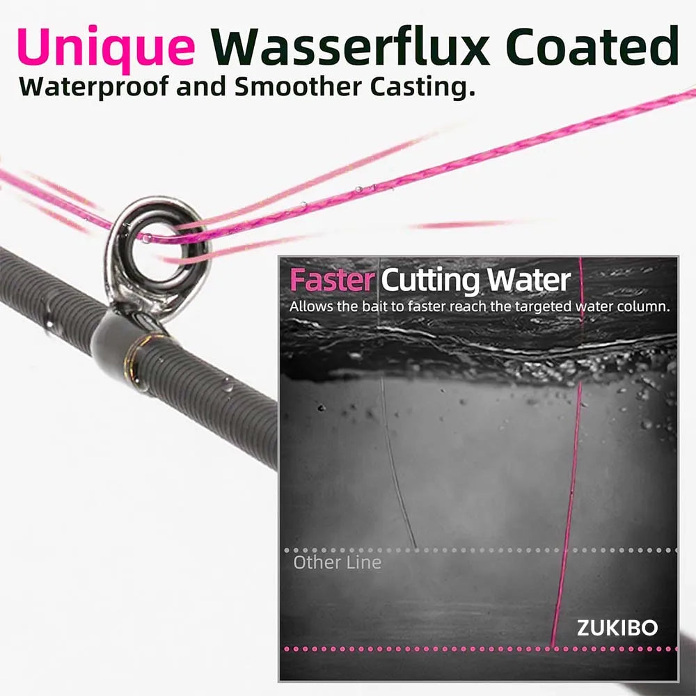 ZUKIBO X8 Braided Fishing Thread Multifilament Line Fishing Gear and Equipment Ocean Fishing Supplies Leashes for Fishing Goods