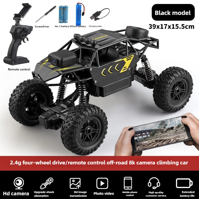 Kawaii 39cm Large Alloy 4WD Rc Cars,Remote Control Car Model,8-wheel 8K HD Camera Off-road Rc Drift Car,Toys For Boys,Funny Gift