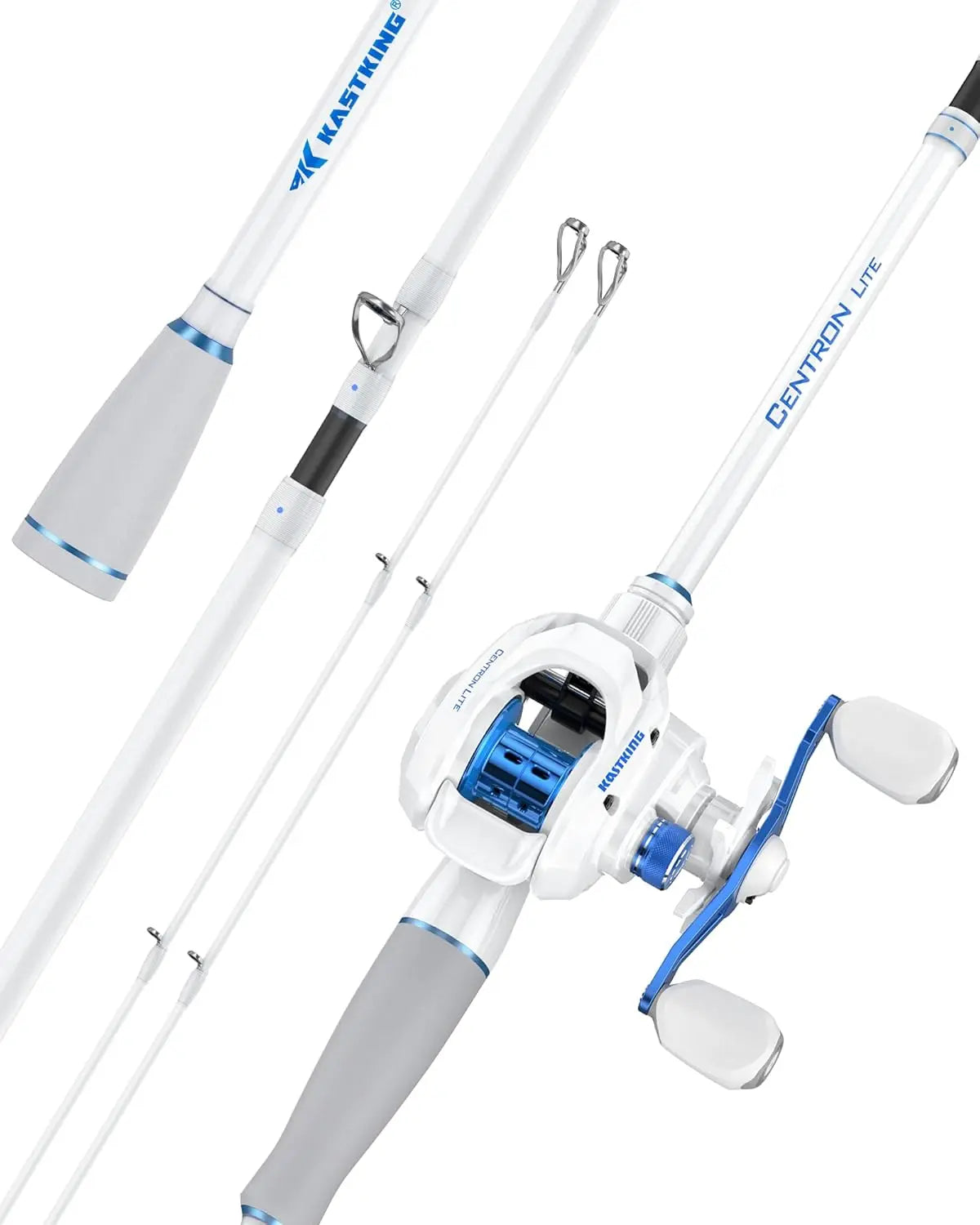 Portable Travel Fishing Rod and Reel Combo, Lightweight Graphite Twin-Tips for Freshwater Saltwater Bass Trout