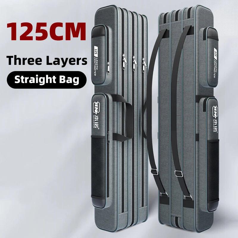 Fishing Rod Bag Fishing Gear Bag 80cm-130cm Multifunctional Rod Bags Double-layer or Three-layer Large Thick Belly Fish Backpack