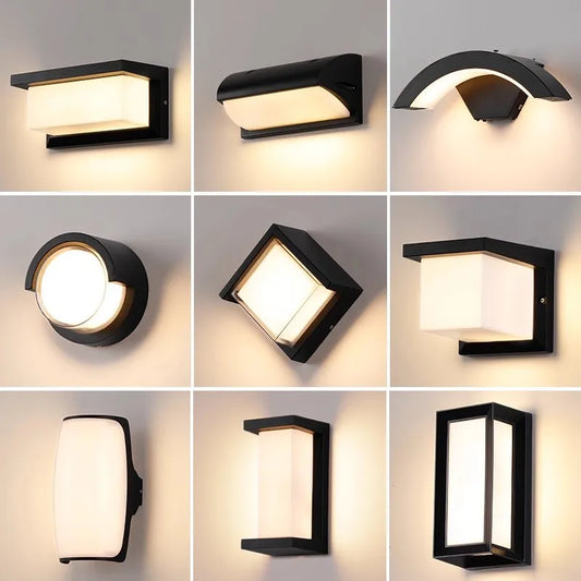 DC12-24V Waterproof IP65 Led Outdoor Wall Light Motion Sensor Led Outdoor Lighting Porch Lights Balcony Garden Lights Wall Lamp