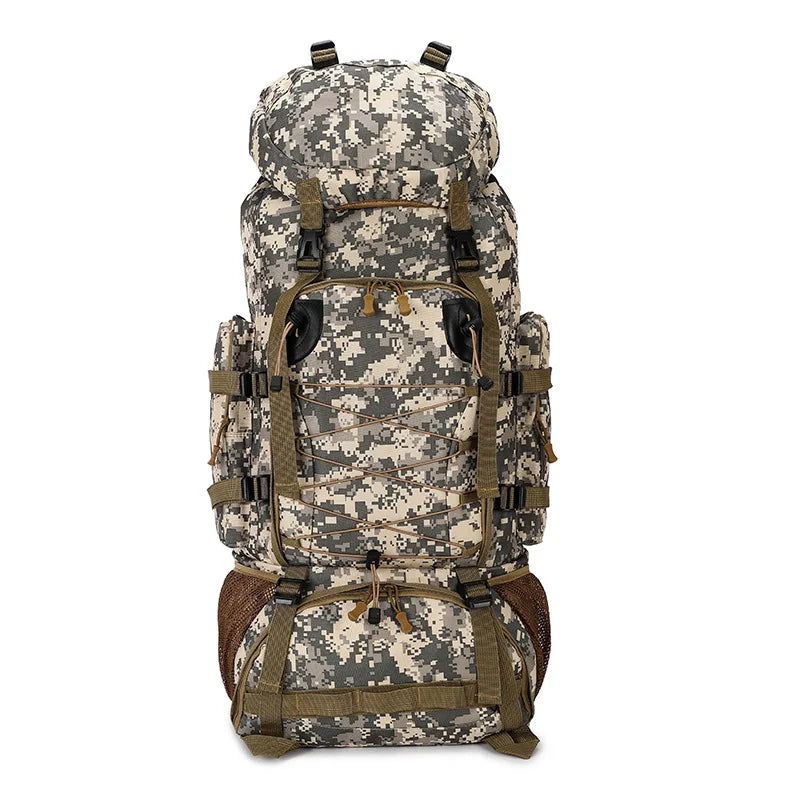 New Waterproof Molle Rucksack Outdoor Climbing Backpack Military Camo Tactical Bag Hiking Travel Fishing Mountaineering Bag