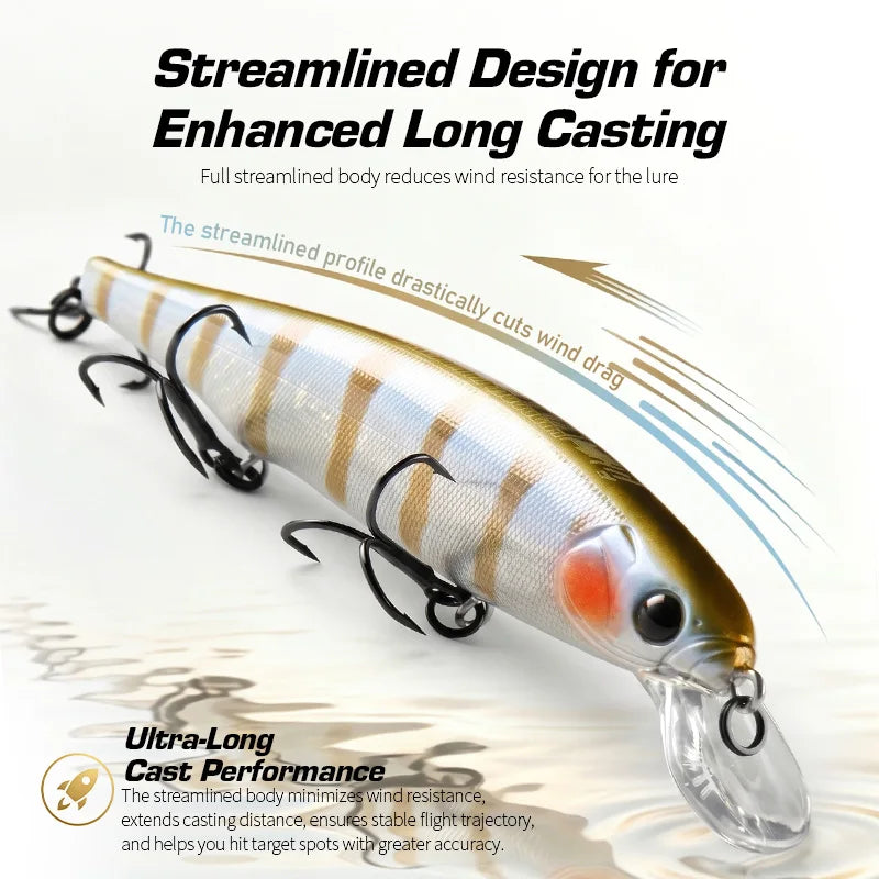 BEARKING best price 3pcs/set 11cm 15g dive 1.5m fishing gear shone lures minnow crank fixed weight wobbler bait isca artificial