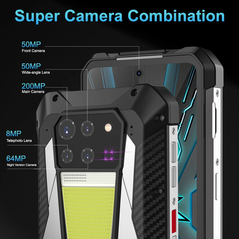 Unihertz Tank 3 8849 Android 13 Smartphone Rugged 23800mAh 32GB 512GB 200MP 5G Mobile Phone Waterproof 120W Night Vision Phones