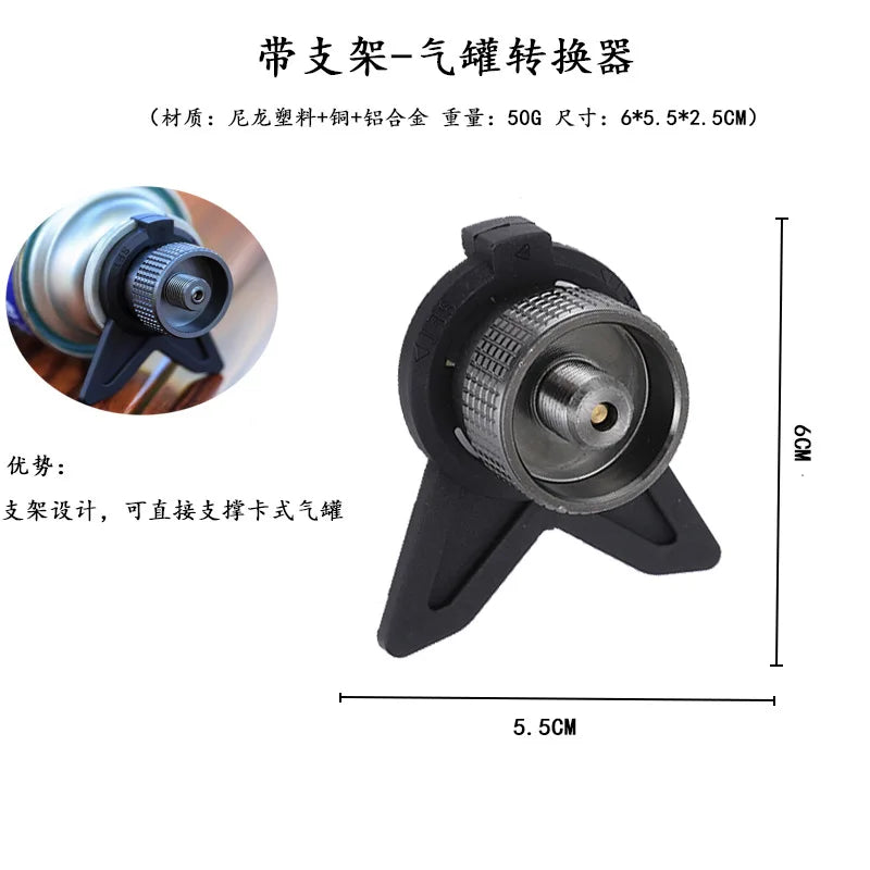 2 Pieces Camping Stove Adapter Propane to Butane Adapter 1 Lb Propane Tank Input and EN417 Lindal Valve Output