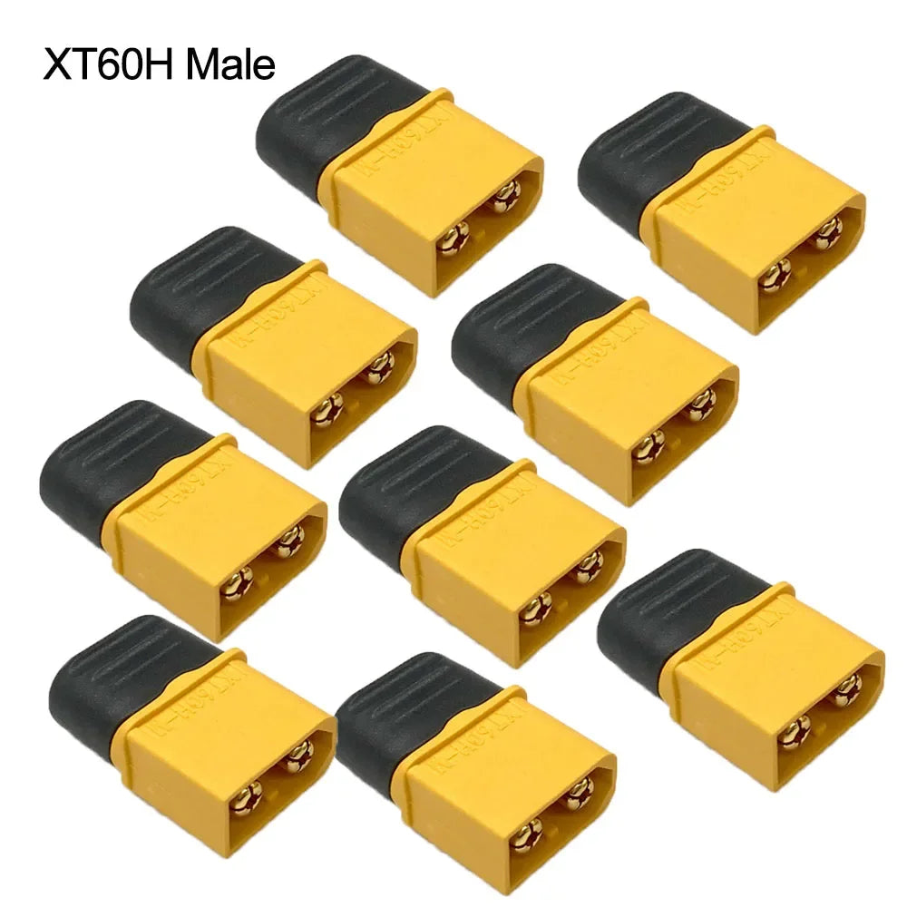10pcs Amass XT60h connector XT60-T plug with Sheath Housing Female / male XT60 plug for RC Lipo Battery rc cars fpve drones