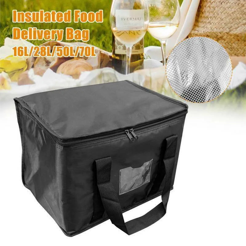 Portable Large Food Delivery Insulated Bags Pizza Takeaway Thermal Warm Cooler Bag Camping Box Thermal Bag Picnic Drink Carrier