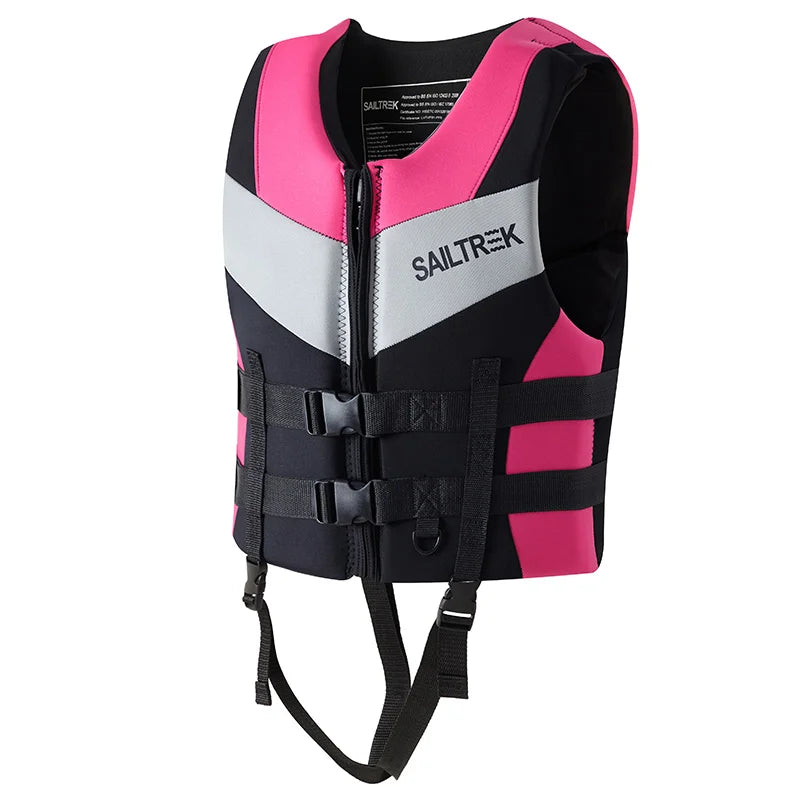 Life Jacket Adult Super Buoyancy Neoprene Life Vest Surf Raft Kayak Fishing Jet Ski Water Sport Swimming Rescue Life Jacket