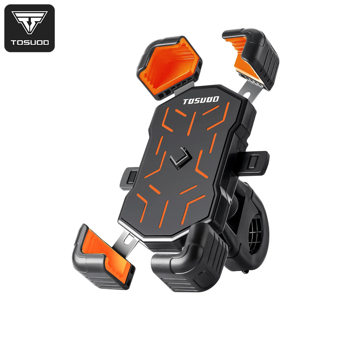 TOSUOD Bike Handlebar Phone Holder Automatic Locking One-Button Opening And Closing Bicycle Mobile Phone Stand