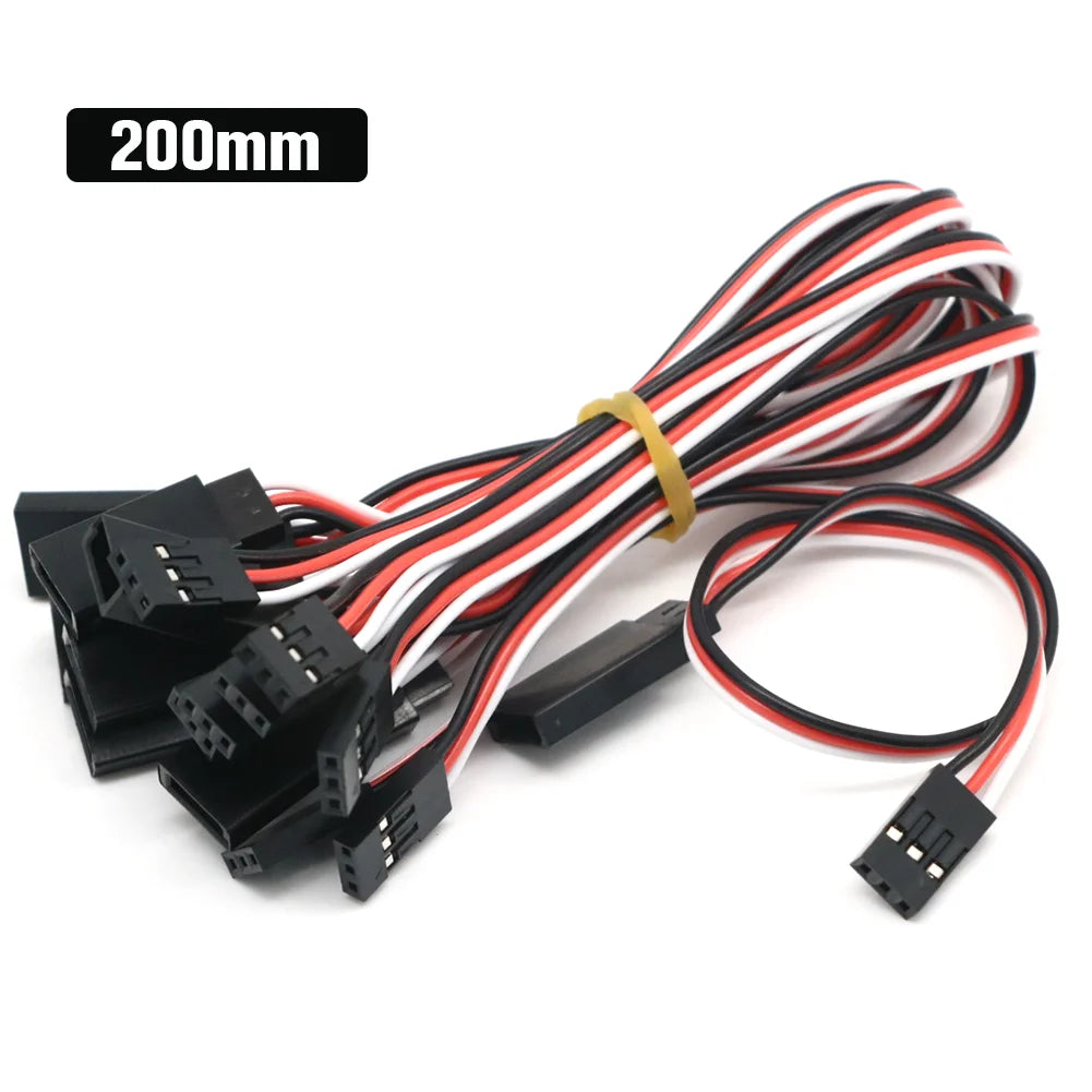 100pcs/lot Wire Cable 100mm 150mm 300mm 500mm Servo Extension Cable For Futaba Plug futabLead Wire Cable For RC Toys