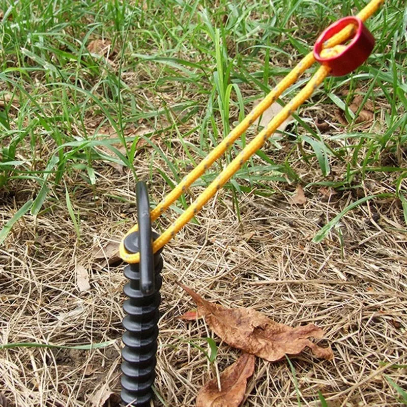10pcs Tent Nails Outdoor Camping Trip Tent Peg Ground Nails Screw Nail Stakes Pegs Plastic Sand Pegs Trip Beach Tent Stakes Pegs
