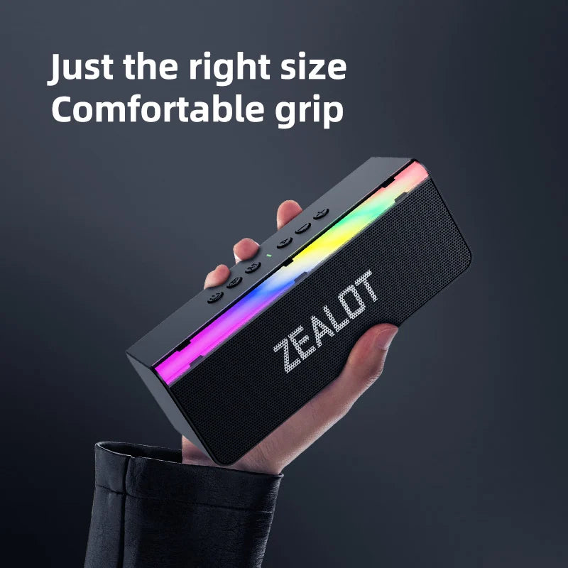 Zealot-S72 Outdoor Bluetooth Speaker 20W Superior Sound and Bass Music Sound Box IPX6 Waterproof 10H Playtime Portable Speaker
